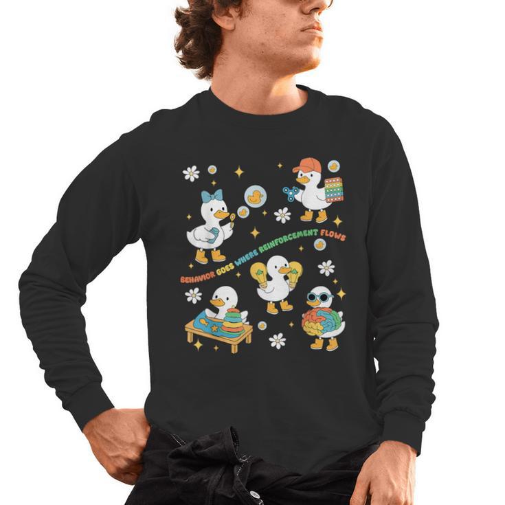 Silly Goose Behavior Analyst RBT ABA Therapy SPED Teacher Men's Long Sleeve T-Shirt, trending gift Silly Goose Behavior Analyst RBT ABA Therapy SPED Teacher Men's Long Sleeve T-Shirt, trending gift