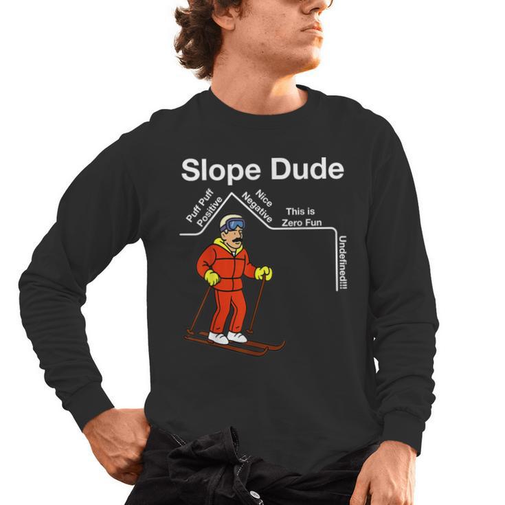 Slope Dude Algebra Geometry Middle School Math Teacher Men's Long Sleeve T-Shirt
