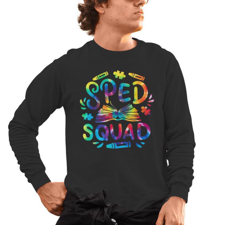 Special Education Teacher Sped Squad SPED Teacher Tie Dye Men's Long Sleeve T-Shirt