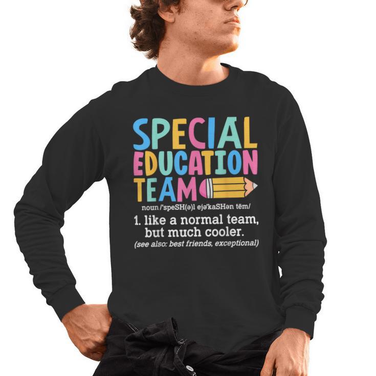 Special Education Team Definition Retro Ed Team Crew Teacher Men's Long Sleeve T-Shirt
