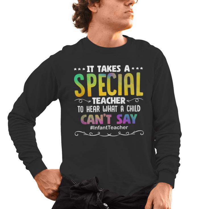 Special Teacher Daycare School Childcare Infant Teacher Men's Long Sleeve T-Shirt, trending gift