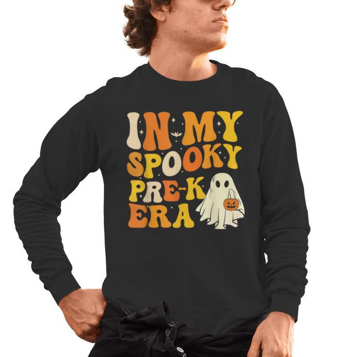 In My Spooky PRE-K Teacher Era Halloween Costume Tee Men's Long Sleeve T-Shirt