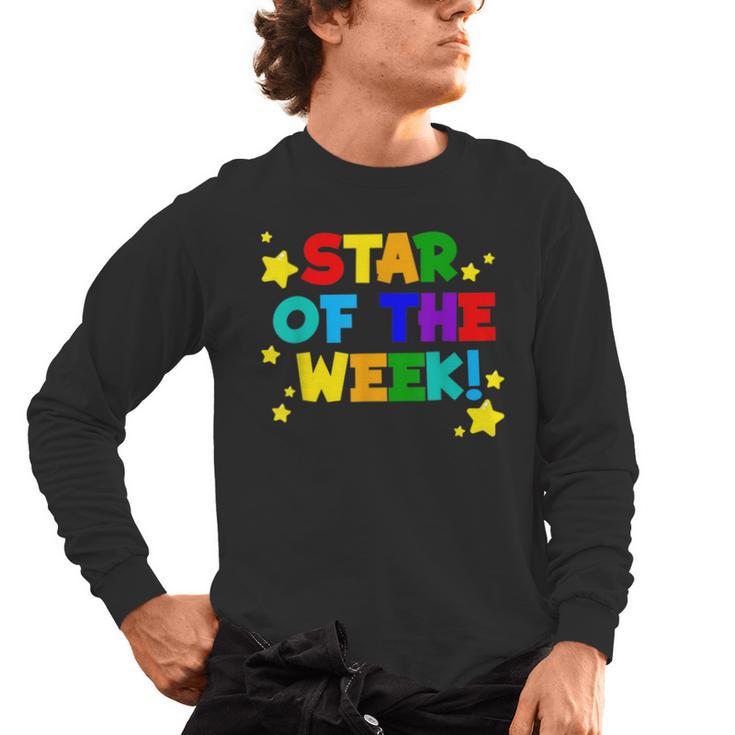 Star Of The Week Cheerful Recognition Student Teachers Class Men Women Kids Men's Long Sleeve T-Shirt