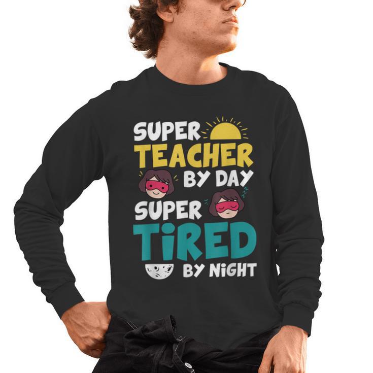 Super Hero Teacher Superheroes Men's Long Sleeve T-Shirt