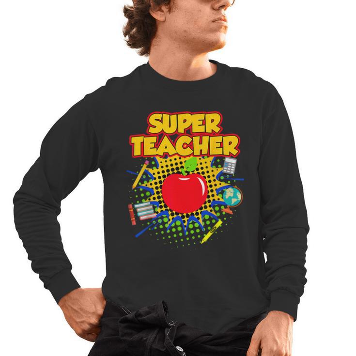 Superhero Teacher Appreciation Teaching Tee Men's Long Sleeve T-Shirt