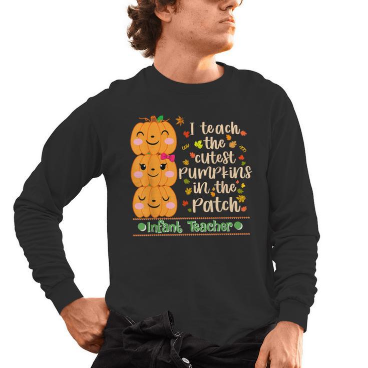 I Teach The Cutest Pumpkins In The Patch Infant Teacher Men's Long Sleeve T-Shirt