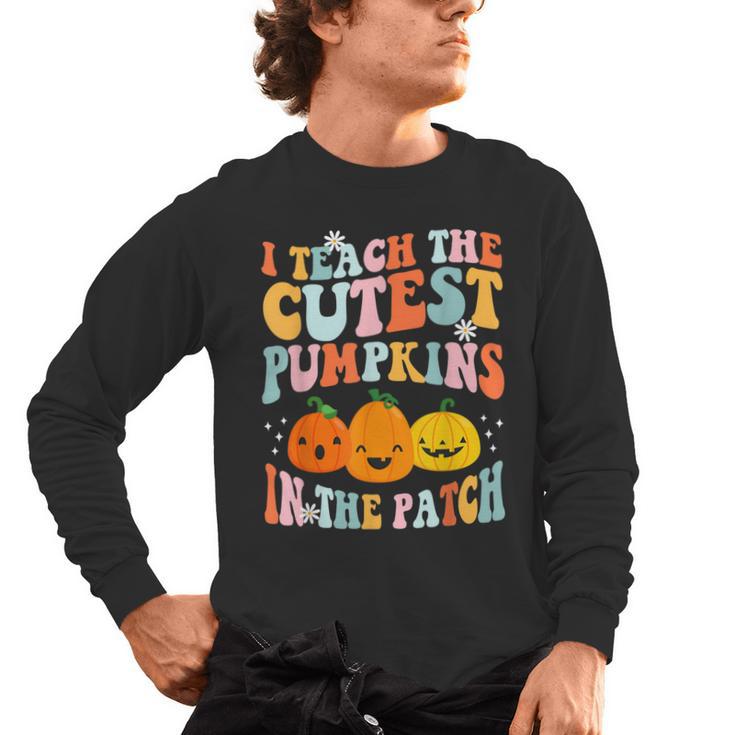 I Teach The Cutest Pumpkins In The Patch Teacher Men's Long Sleeve T-Shirt
