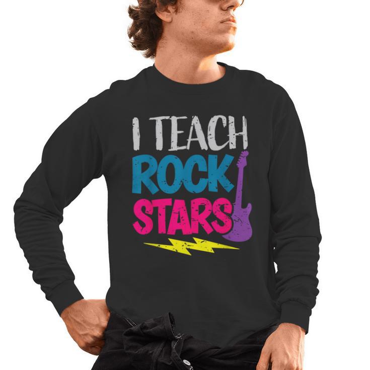 I Teach Rockstars Tee Orchestra Music Teacher Back To School Men's Long Sleeve T-Shirt