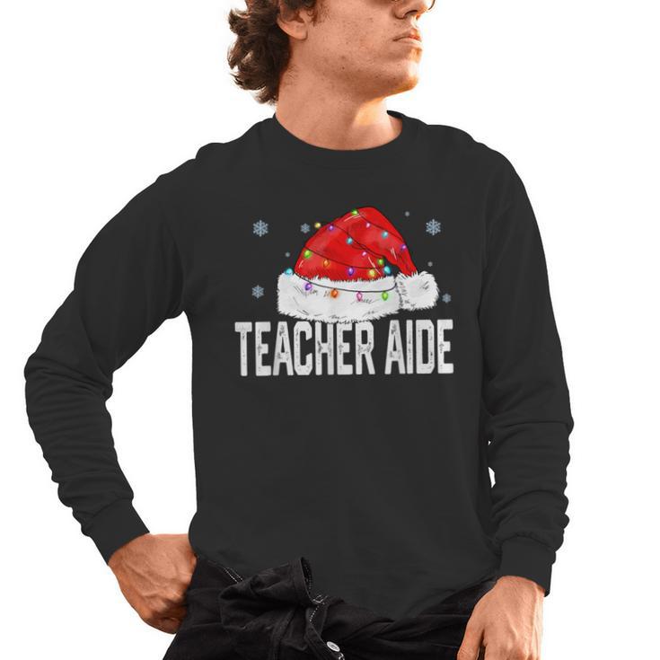 Teacher Aide Christmas Women Family Matching Group Xmas Men's Long Sleeve T-Shirt