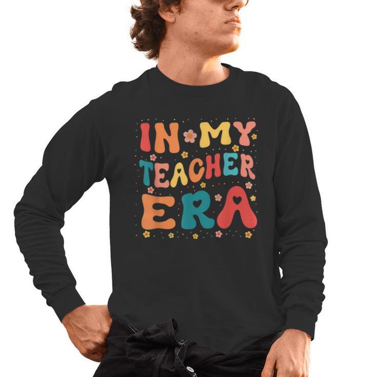 In My Teacher Era First Day Of School Back To School Retro Men's Long Sleeve T-Shirt