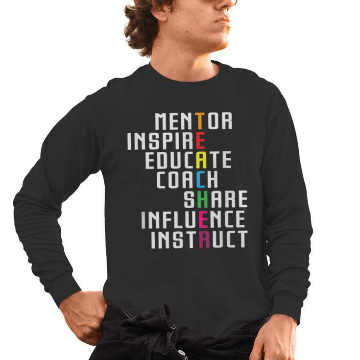 Teacher Inspirational Educator Favorite School Teacher Men Women Girls Kids Men's Long Sleeve T-Shirt
