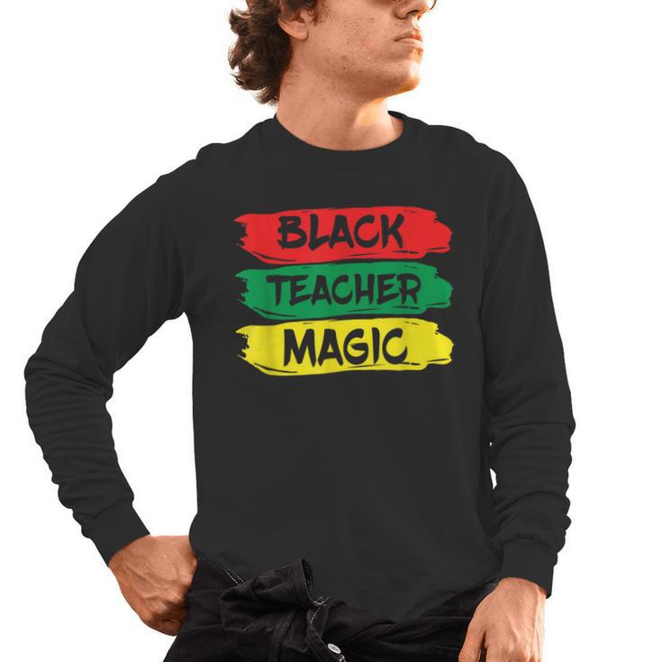 Teacher Magic Black History Month Educator For Men Women Men's Long Sleeve T-Shirt