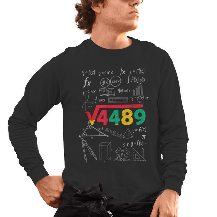 Teacher Math 67 Meme Square Root 4489 Slang Six Seven Men's Long Sleeve T-Shirt