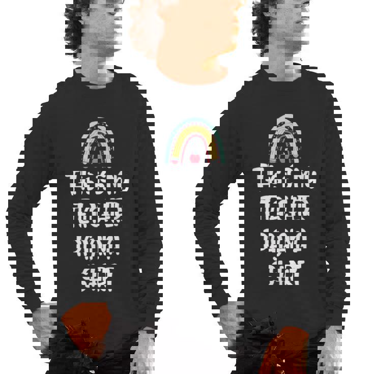 This Is My Teacher Pajama Shirt Teacher Life Tee Men&#x27;s Long Sleeve T-Shirt