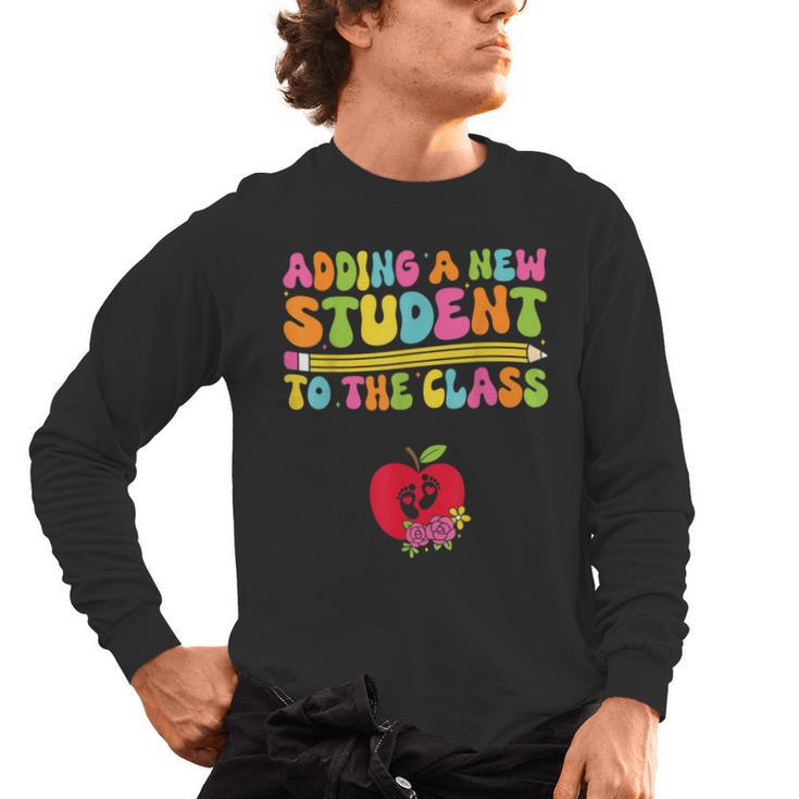 Teacher Pregnancy Announcement Clothing Expecting Teacher X-Small Men's Long Sleeve T-Shirt