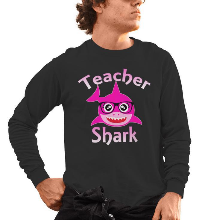 Teacher Shark Female Teacher Men's Long Sleeve T-Shirt