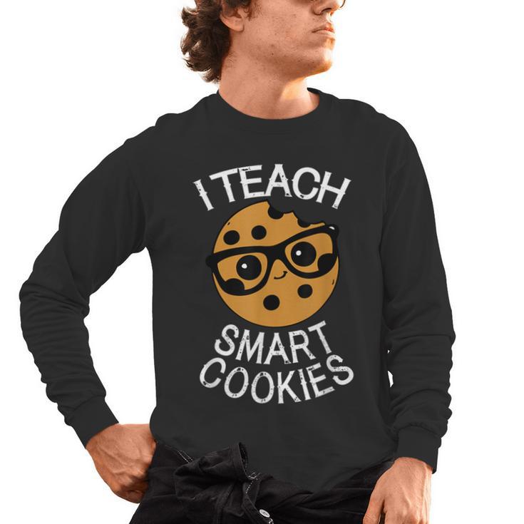 Teacher Shirt I Teach Smart Cookies Shirt Nerd Tee Men's Long Sleeve T-Shirt