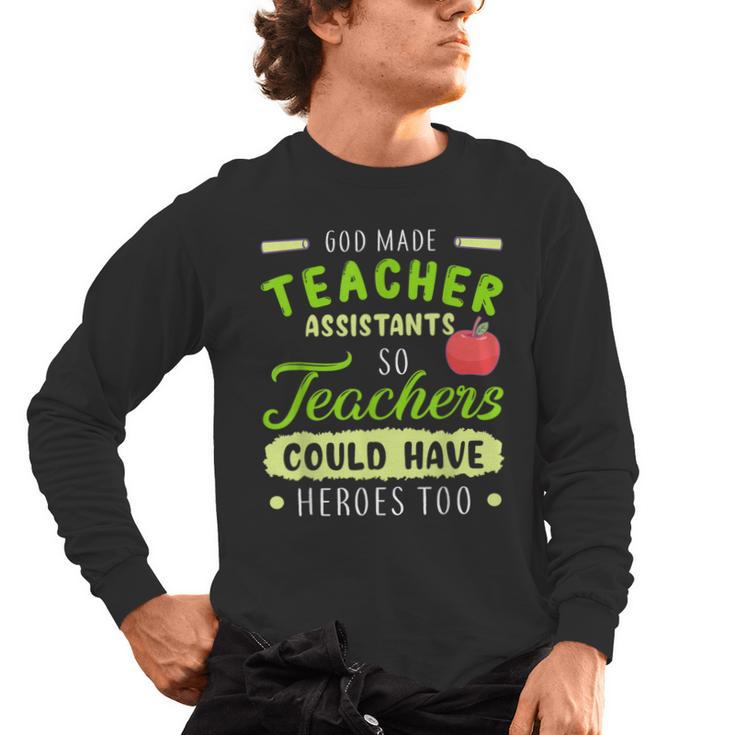 Teacher Teaching Assistant Aide Hero Men's Long Sleeve T-Shirt