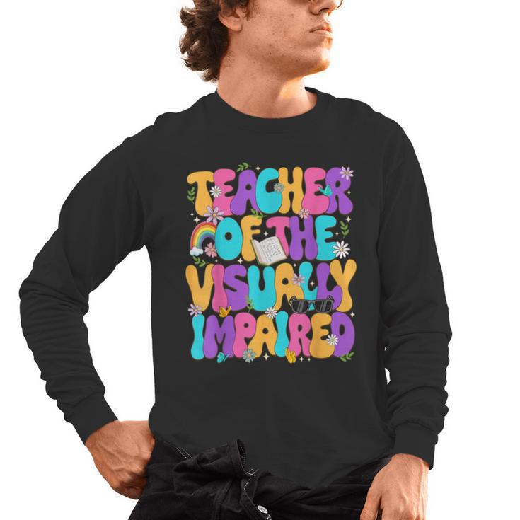 Teacher Of The Visually Impaired Blindness Awareness Men's Long Sleeve T-Shirt
