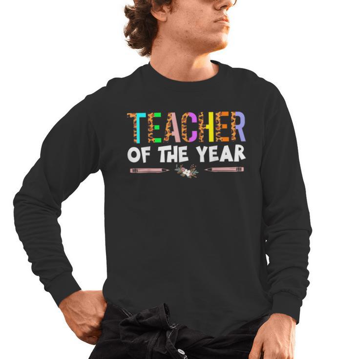 Teacher Of The Year Party Teacher Appreciation Men's Long Sleeve T-Shirt