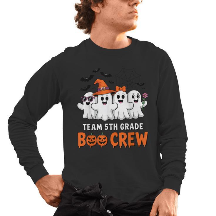 Team 5th Grade Boo Crew Halloween Teacher Student Costume Men's Long Sleeve T-Shirt