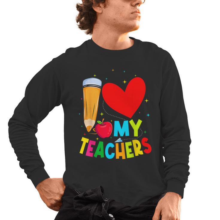 Teens Graduation I Heart My Teachers I Love My Teachers Men's Long Sleeve T-Shirt