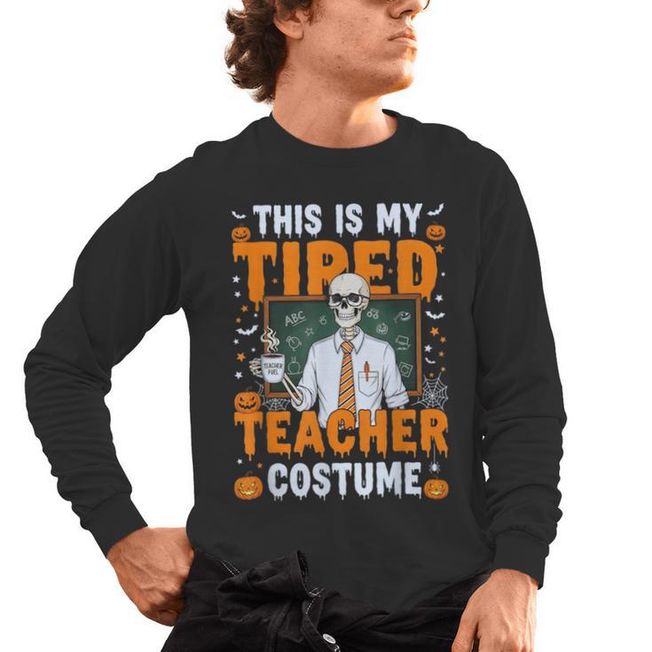 This Is My Tired Teacher Costume Halloween Costumes Men's Long Sleeve T-Shirt