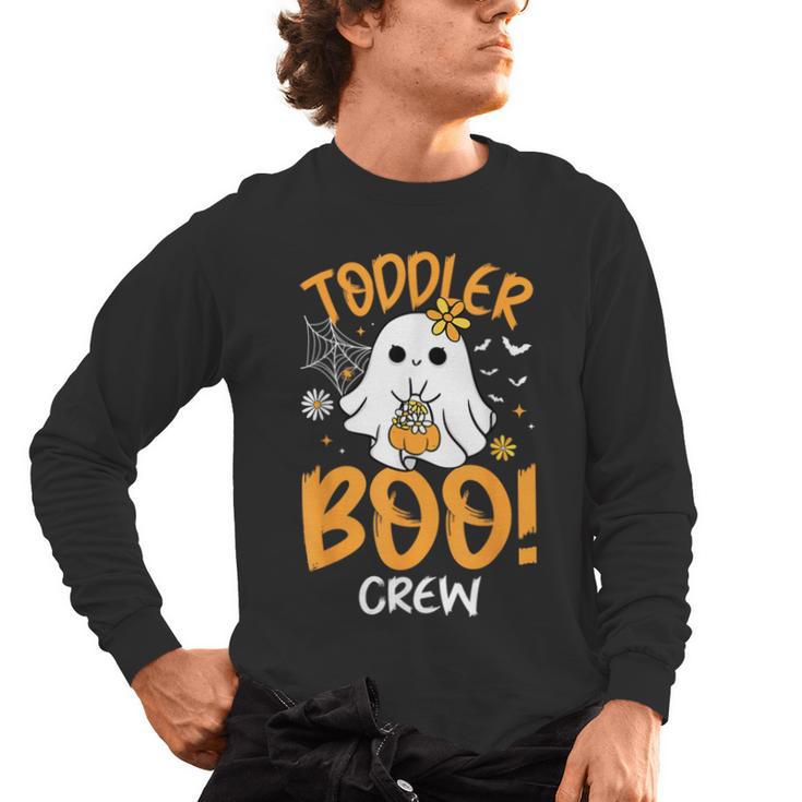 Toddler Boo Crew Babysitters Daycare Teacher Halloween Party Men's Long Sleeve T-Shirt