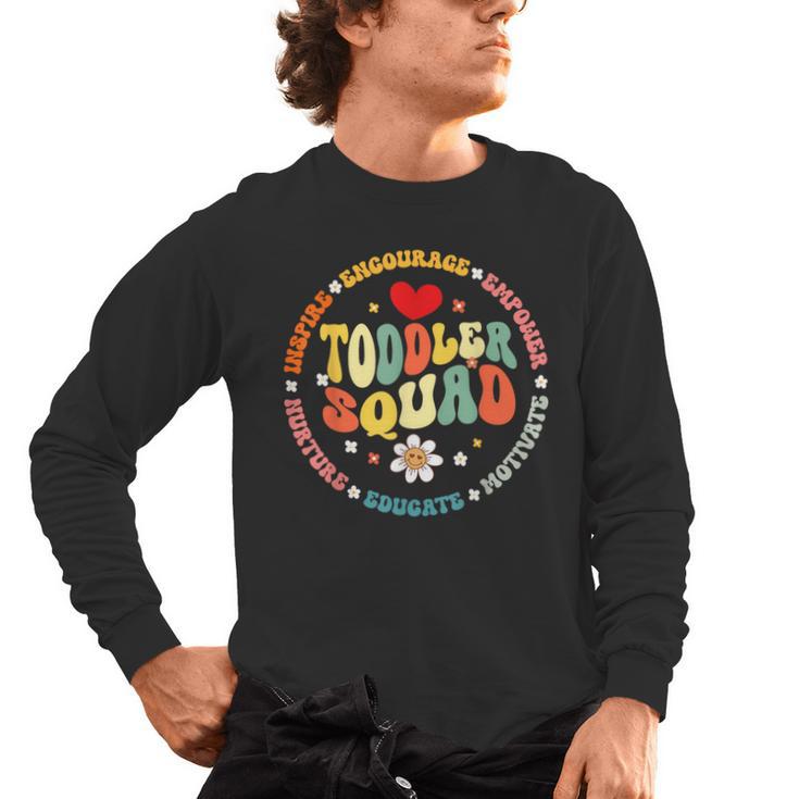 Toddler Squad Pre-K Teacher Pre School Back To School Men's Long Sleeve T-Shirt
