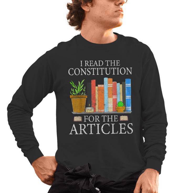 History Teacher I Read The Constitution For The Articles For Men Women Men's Long Sleeve T-Shirt