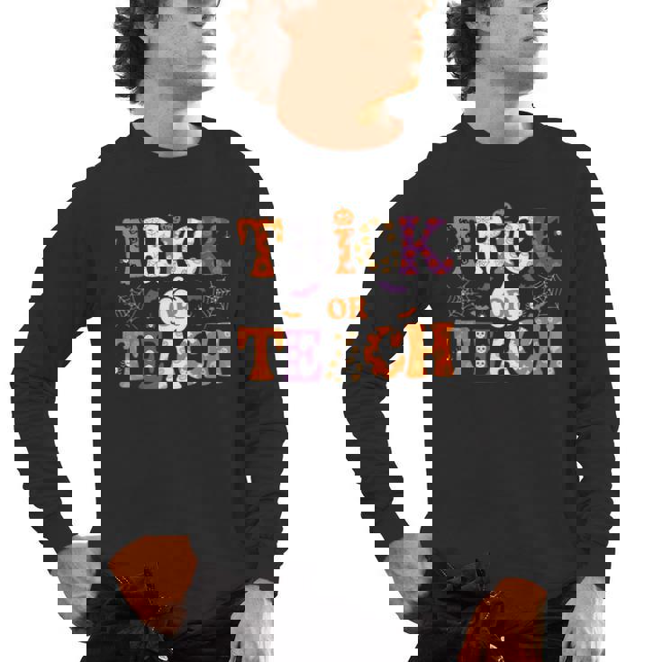 Trick Or Teach Teacher Halloween Costume Men Women Men&#x27;s Long Sleeve T-Shirt, trending gift
