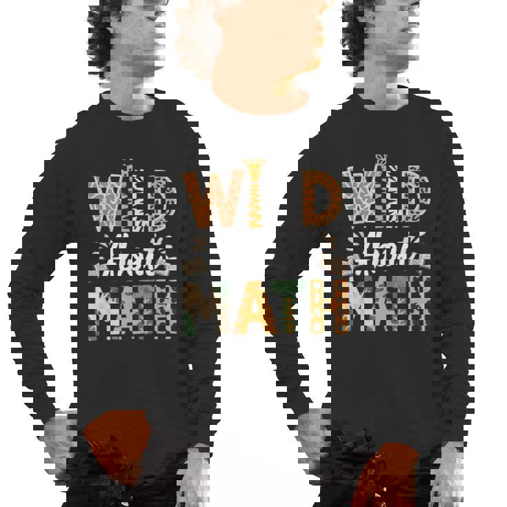 Wild About Math Cute Teacher Student Math Club Men&#x27;s Long Sleeve T-Shirt