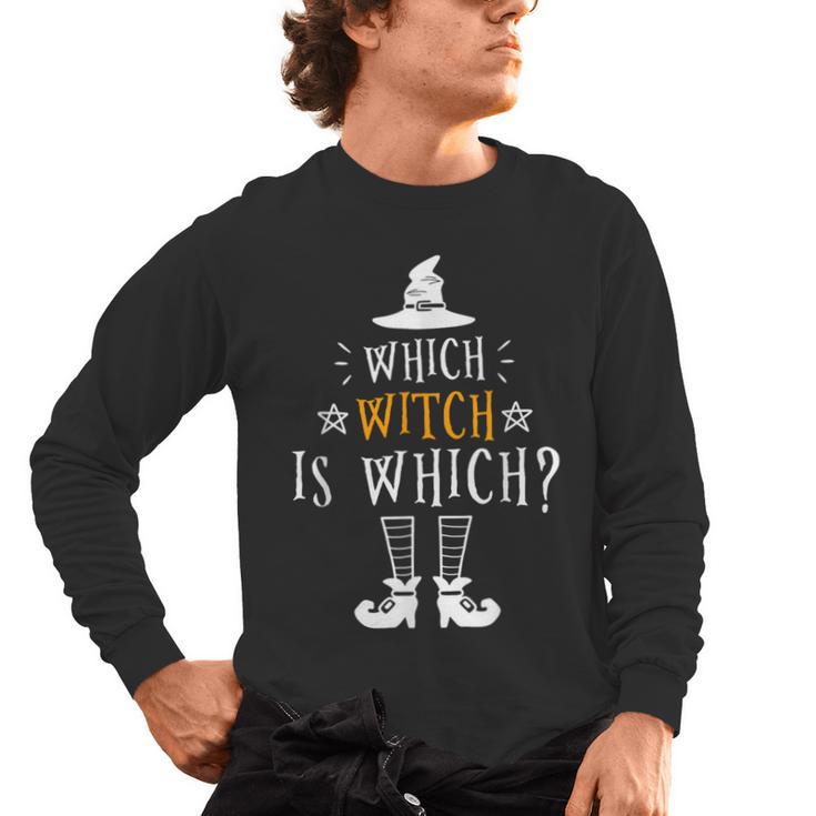 Which Witch Is Which Halloween Grammar Teacher Costume Men's Long Sleeve T-Shirt