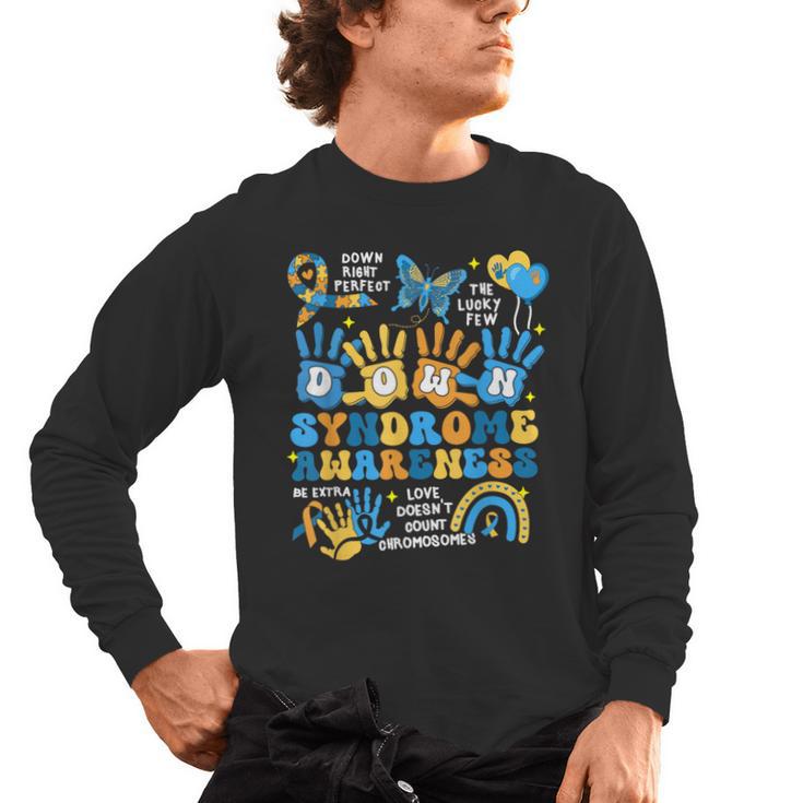 World Down Syndrome Day Awareness T21 Teacher Women Men Kids Men's Long Sleeve T-Shirt