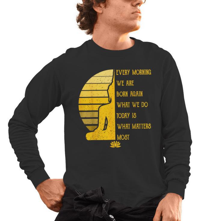 Yoga Meditation Buddha Yoga Teacher T-Shirt Men's Long Sleeve T-Shirt