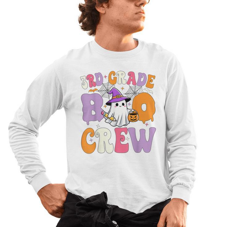 3rd Grade Boo Crew Spooky Third Grade Halloween Teacher Men's Long Sleeve T-Shirt