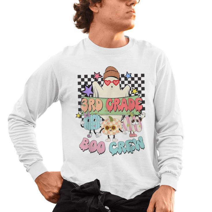 3rd Grade Boo Crew Third Grade Halloween Costume Teacher Kid Men's Long Sleeve T-Shirt