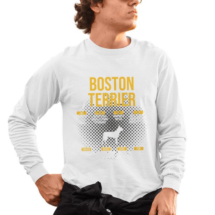Anatomy Of Boston Terrier Dog Lover Men's Long Sleeve T-Shirt