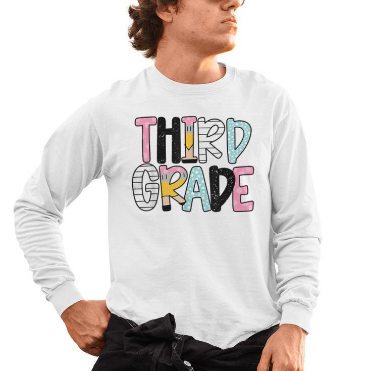 Back To School Third Grade Teacher First Day Of 3rd Grade Men's Long Sleeve T-Shirt