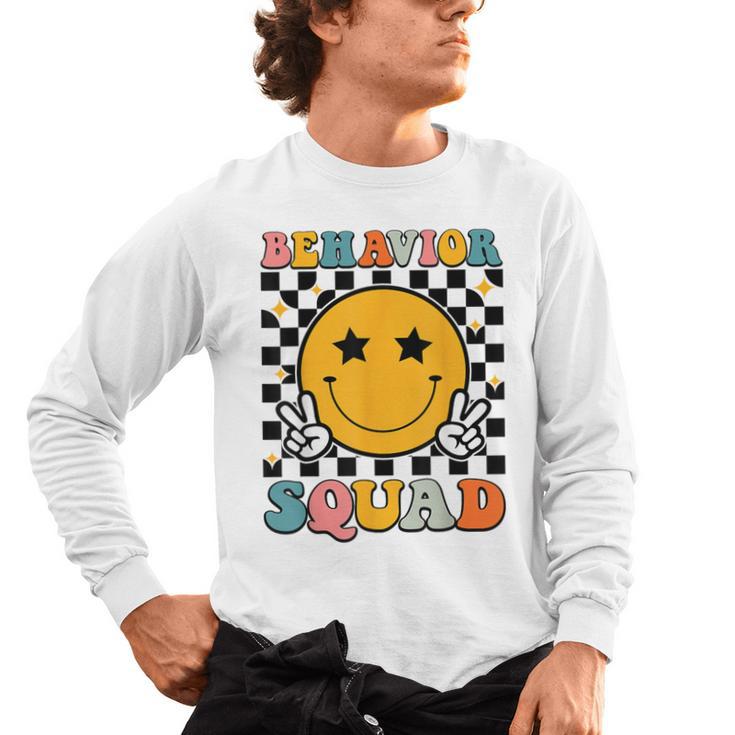 Behavior Squad Specialist Analyst Behavior Teacher Retro Men's Long Sleeve T-Shirt, trending gift Behavior Squad Specialist Analyst Behavior Teacher Retro Men's Long Sleeve T-Shirt, trending gift