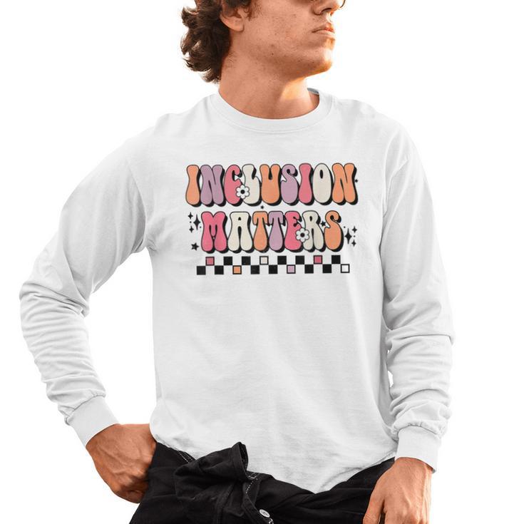 Boho Inclusion Matters Special Education SPED Teacher Women Men's Long Sleeve T-Shirt