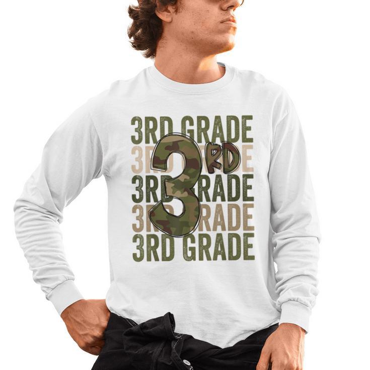 Camo Team 3rd Grade Squad Back To School Teacher Kids Boys Men's Long Sleeve T-Shirt, trending gift Camo Team 3rd Grade Squad Back To School Teacher Kids Boys Men's Long Sleeve T-Shirt, trending gift