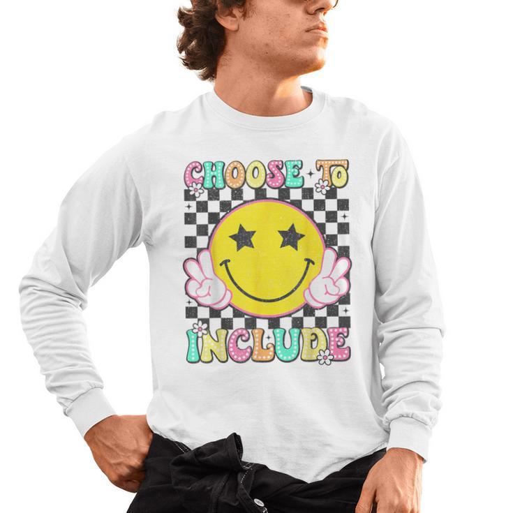 Choose To Include Special Education Teacher Autism Awareness Men's Long Sleeve T-Shirt
