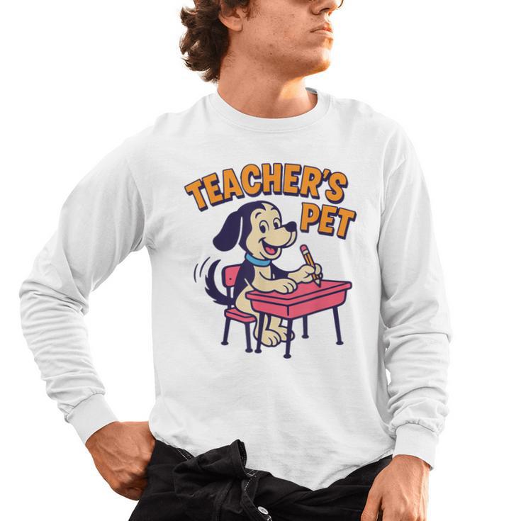 Cute Elementary School Student Dog Teacher's Pet Men's Long Sleeve T-Shirt
