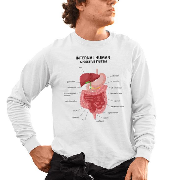 Digestive System Anatomy Anatomical Biology Teacher Men Women Men's Long Sleeve T-Shirt