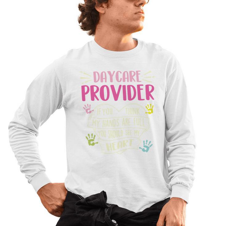 Full Heart Daycare Provider Nanny Au Pair Pre-K Teacher Men's Long Sleeve T-Shirt