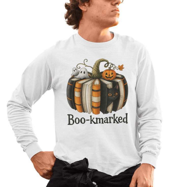 Fun Fall Book Lover Cute Teacher Student Halloween Men's Long Sleeve T-Shirt