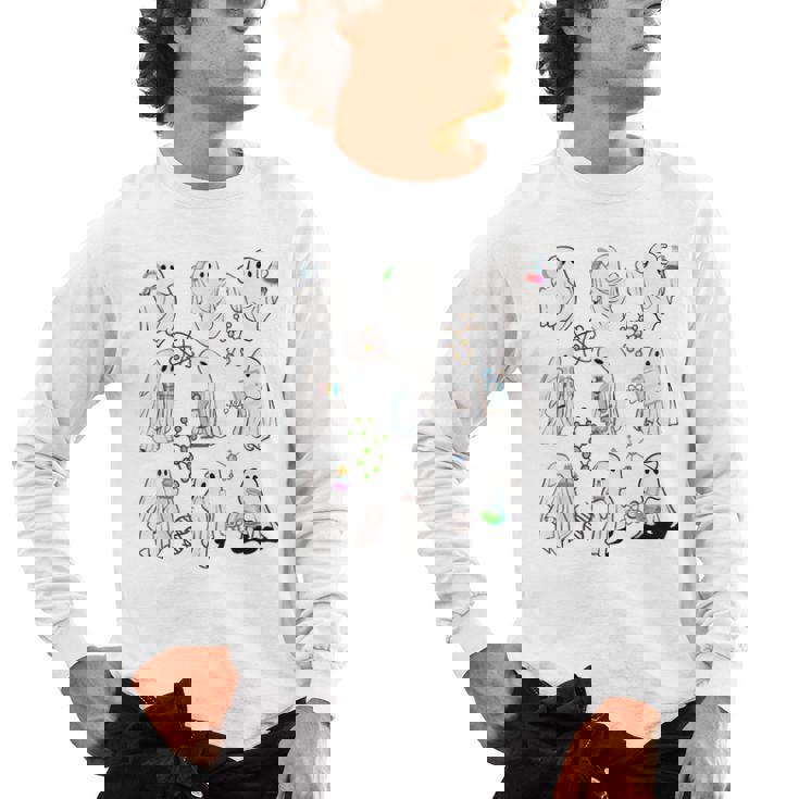 Ghost Science Teacher Chemistry Laboratory Halloween Costume Men&#x27;s Long Sleeve T-Shirt