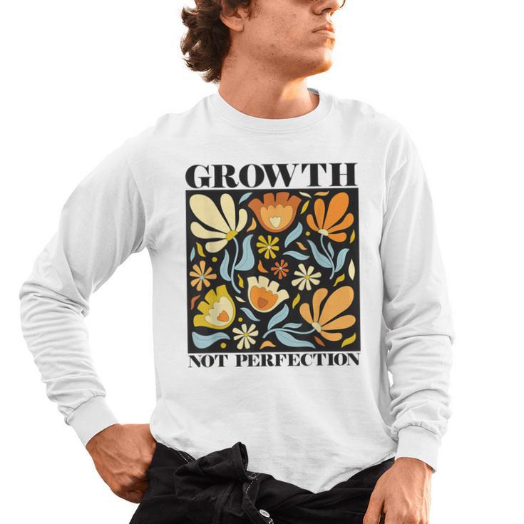 Growth Not Perfection Abstract Florals SPED Teacher Men's Long Sleeve T-Shirt