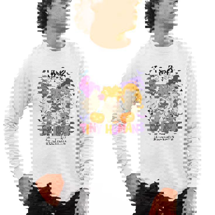 Halloween Teacher Smell a Tiny Human Ghost Spooky Season Men&#x27;s Long Sleeve T-Shirt